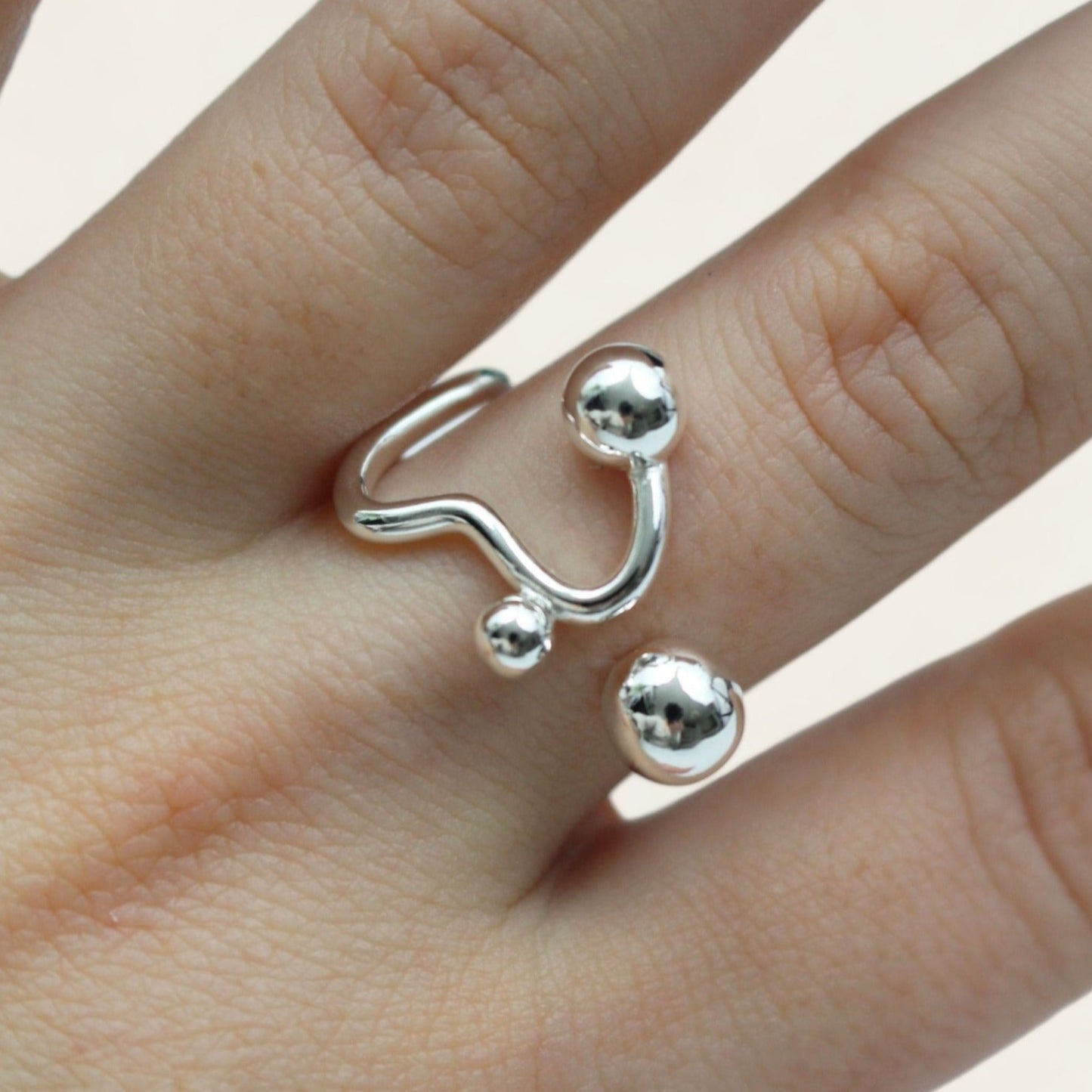 Irregular Bubble Metal Ring
