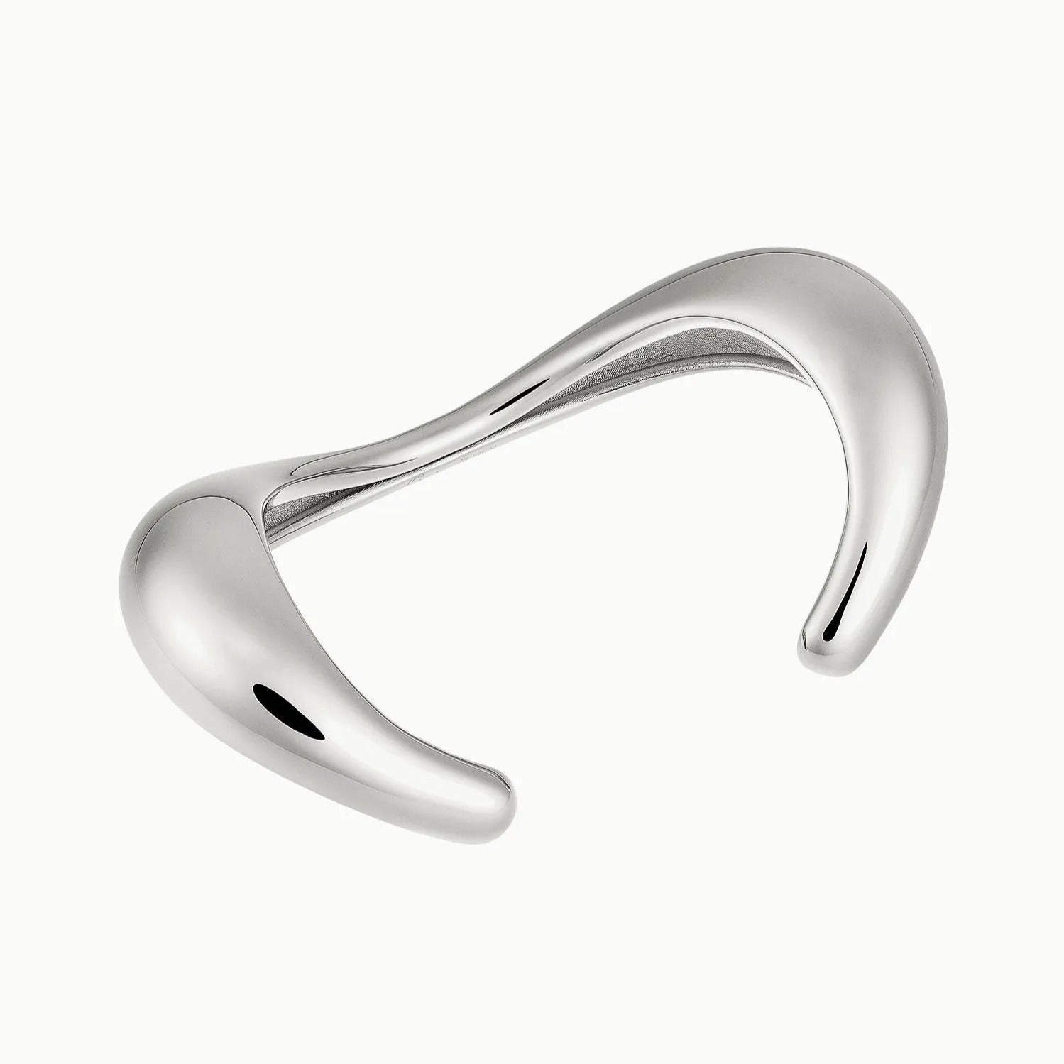 Chunky Silver Bangle Bracelet