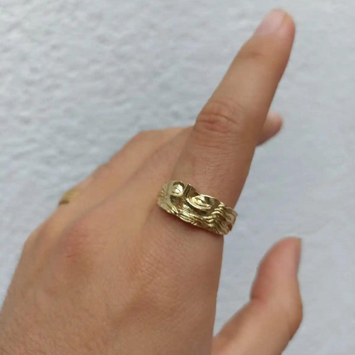 Greek God Unisex Gold Ring