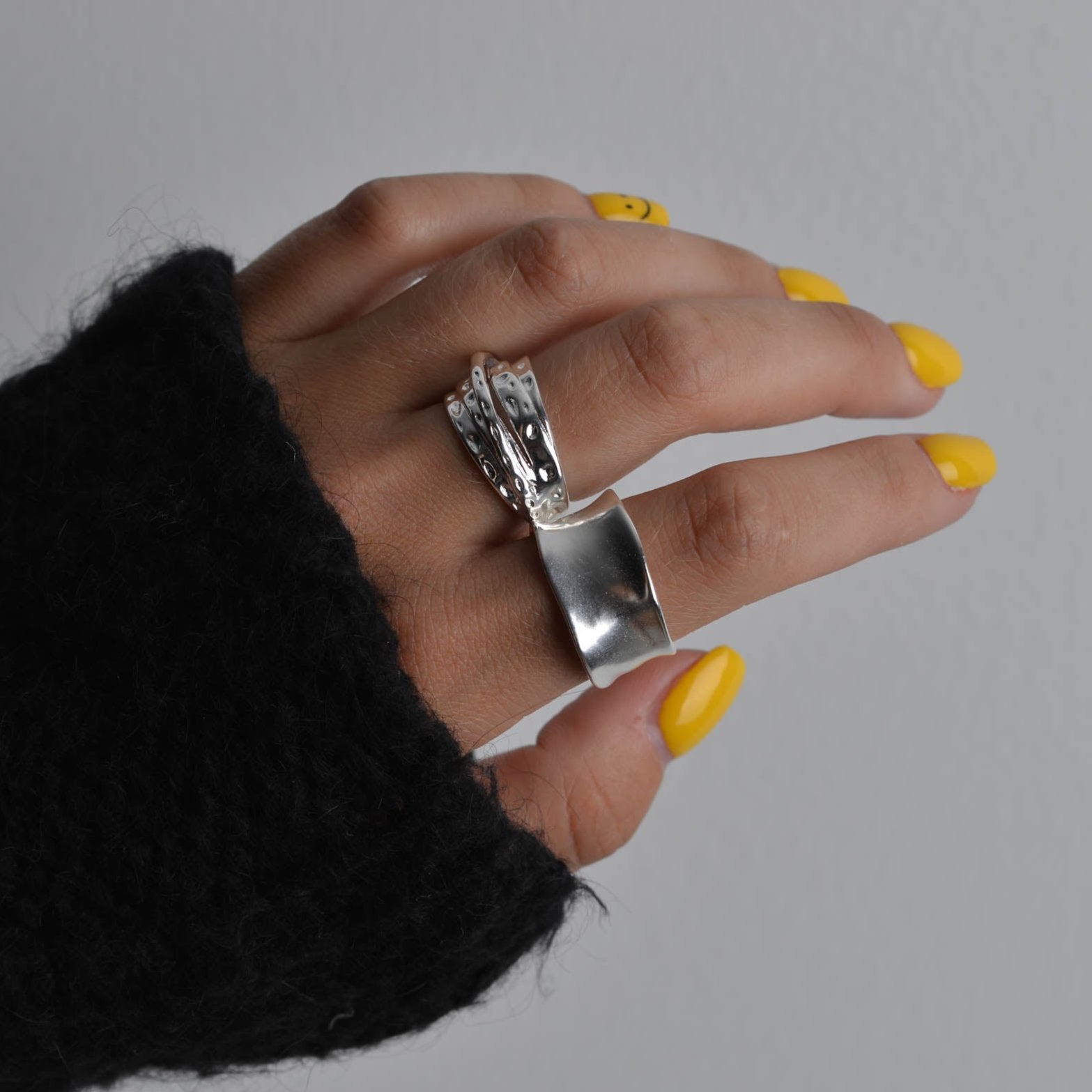 Dainty Chunky Ring set