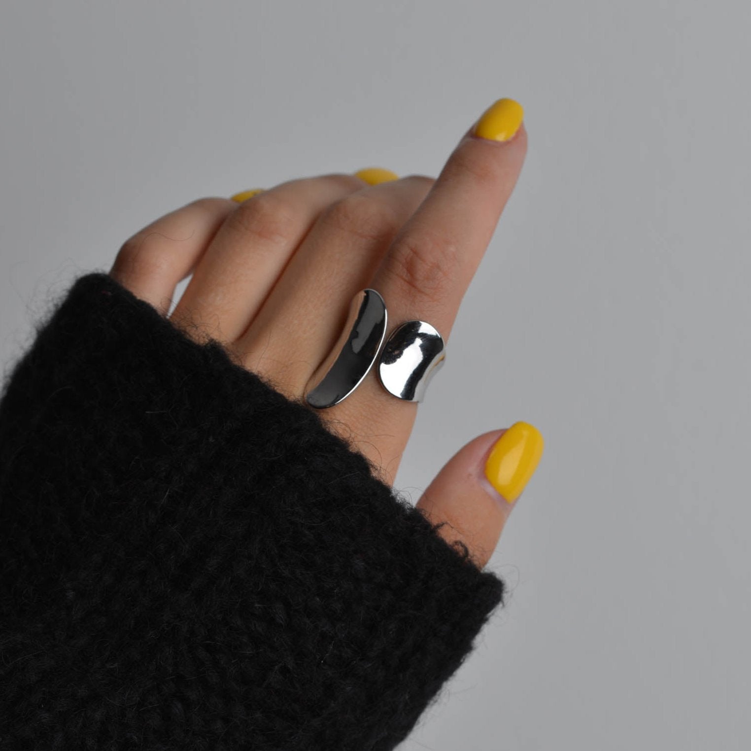 Open Adjustable Silver Ring