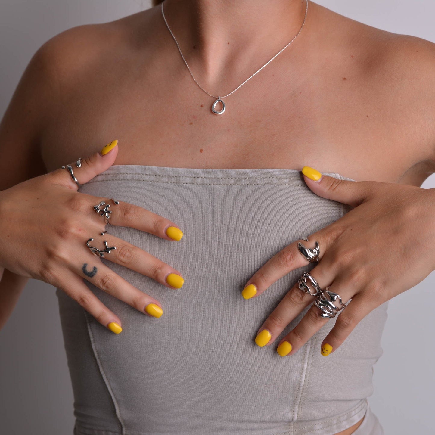 Silver Irregular Rings