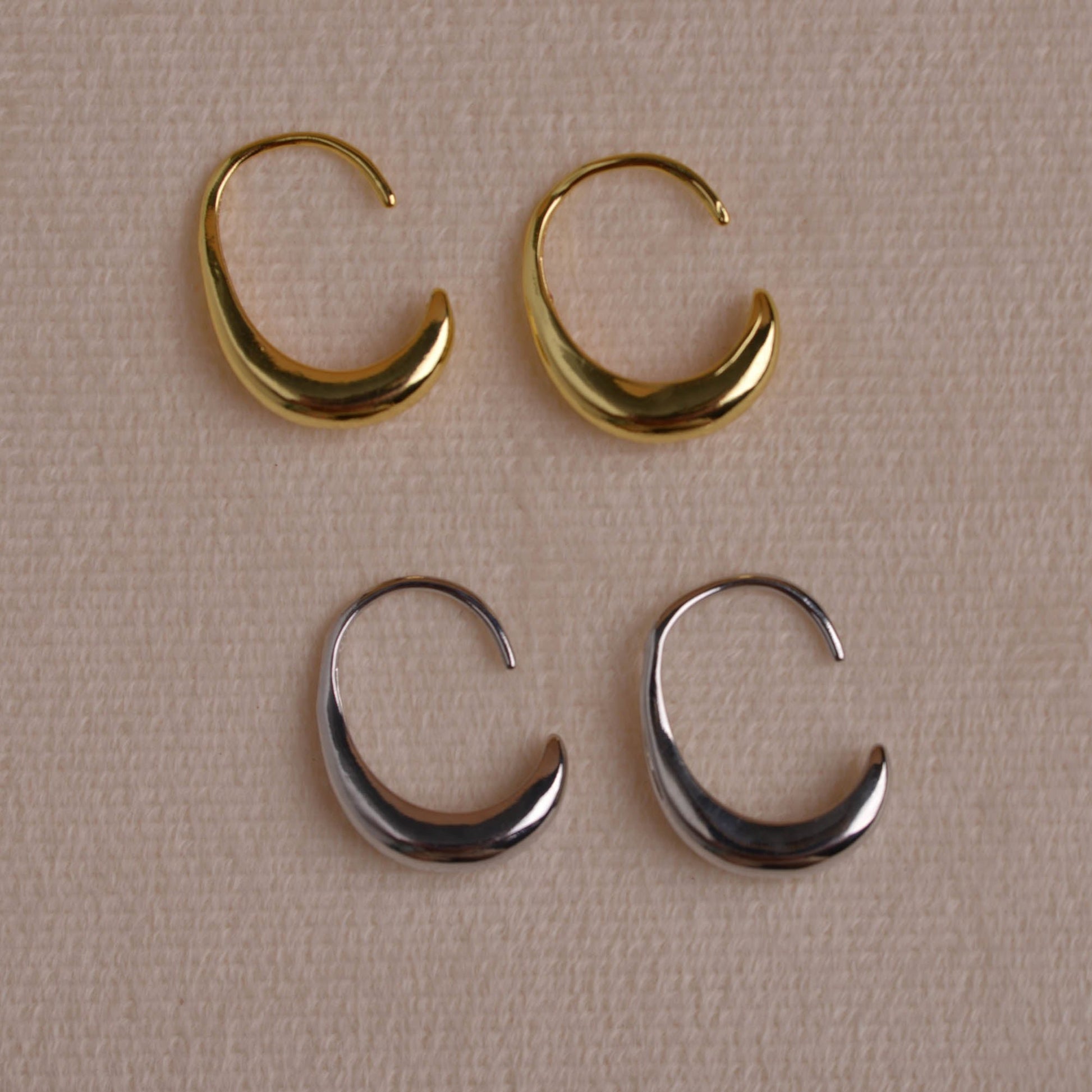 Gold and Silver Hoops