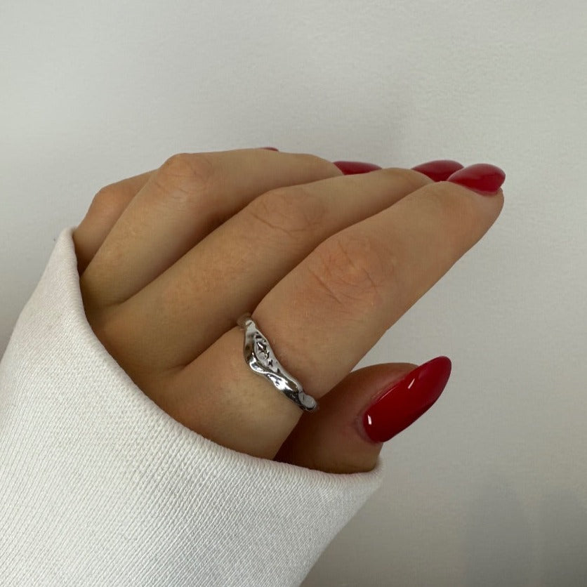 Silver Thin Ring set for Women - adjustable size