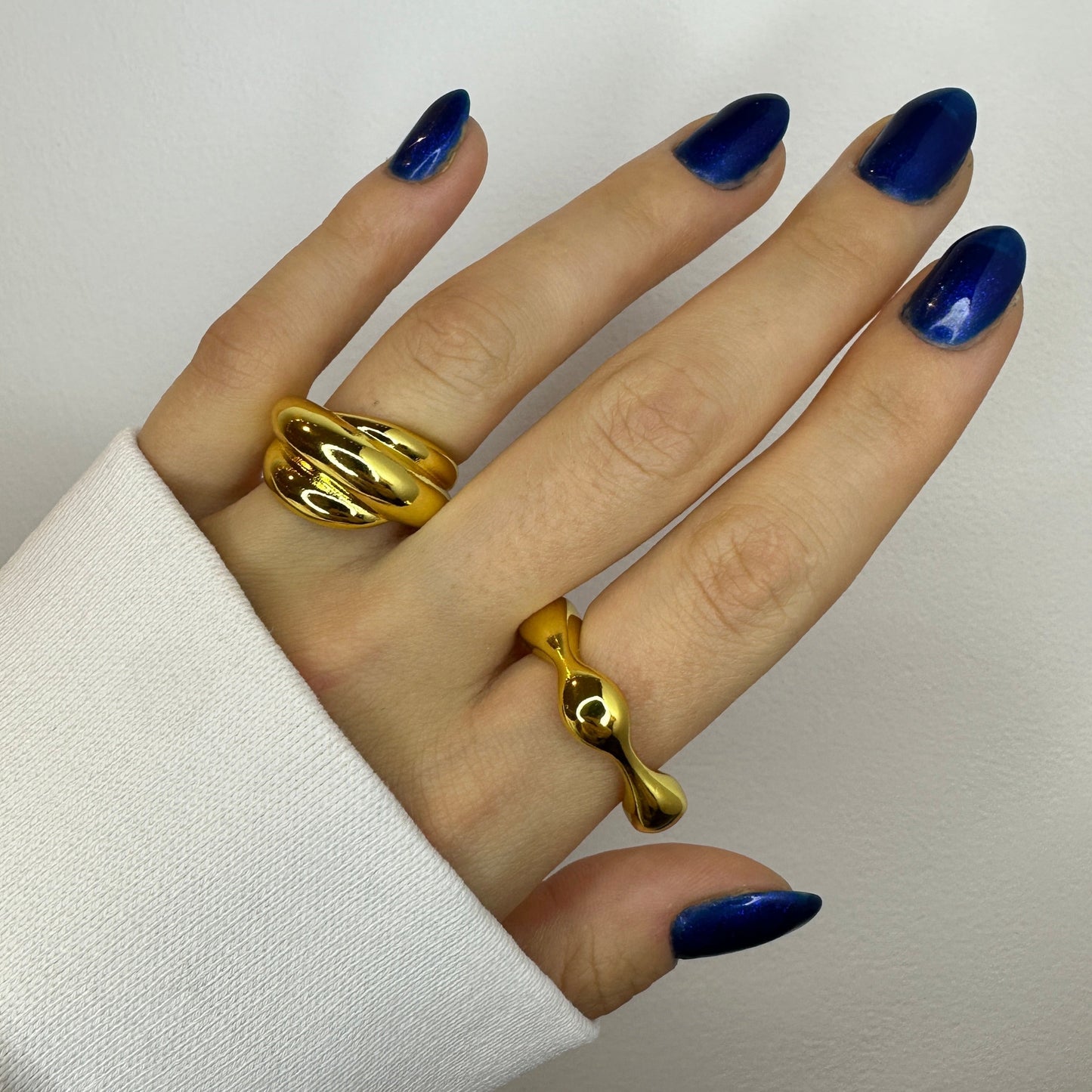 Gold Chunky Adjustable Rings