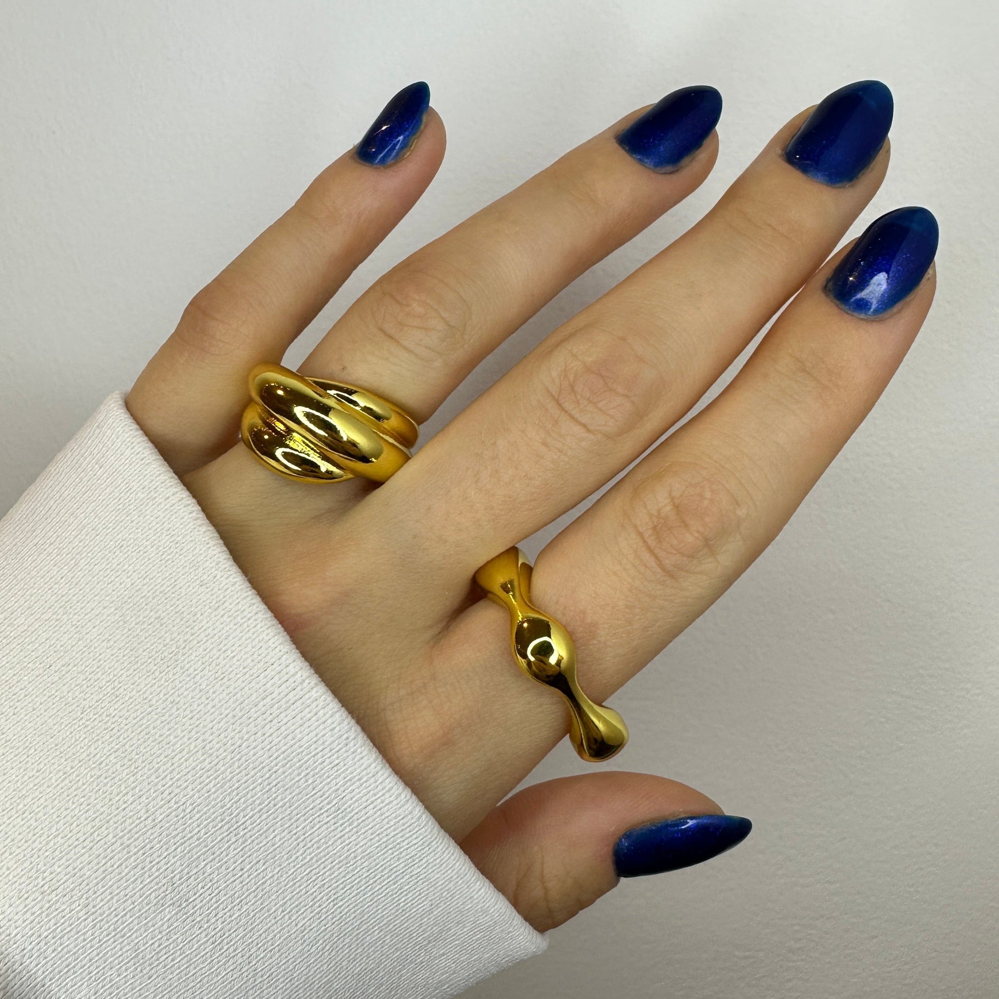 Gold Chunky Adjustable Rings