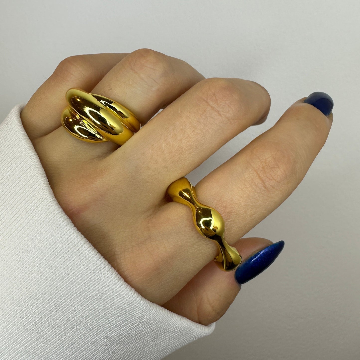 Gold Chunky Adjustable Rings