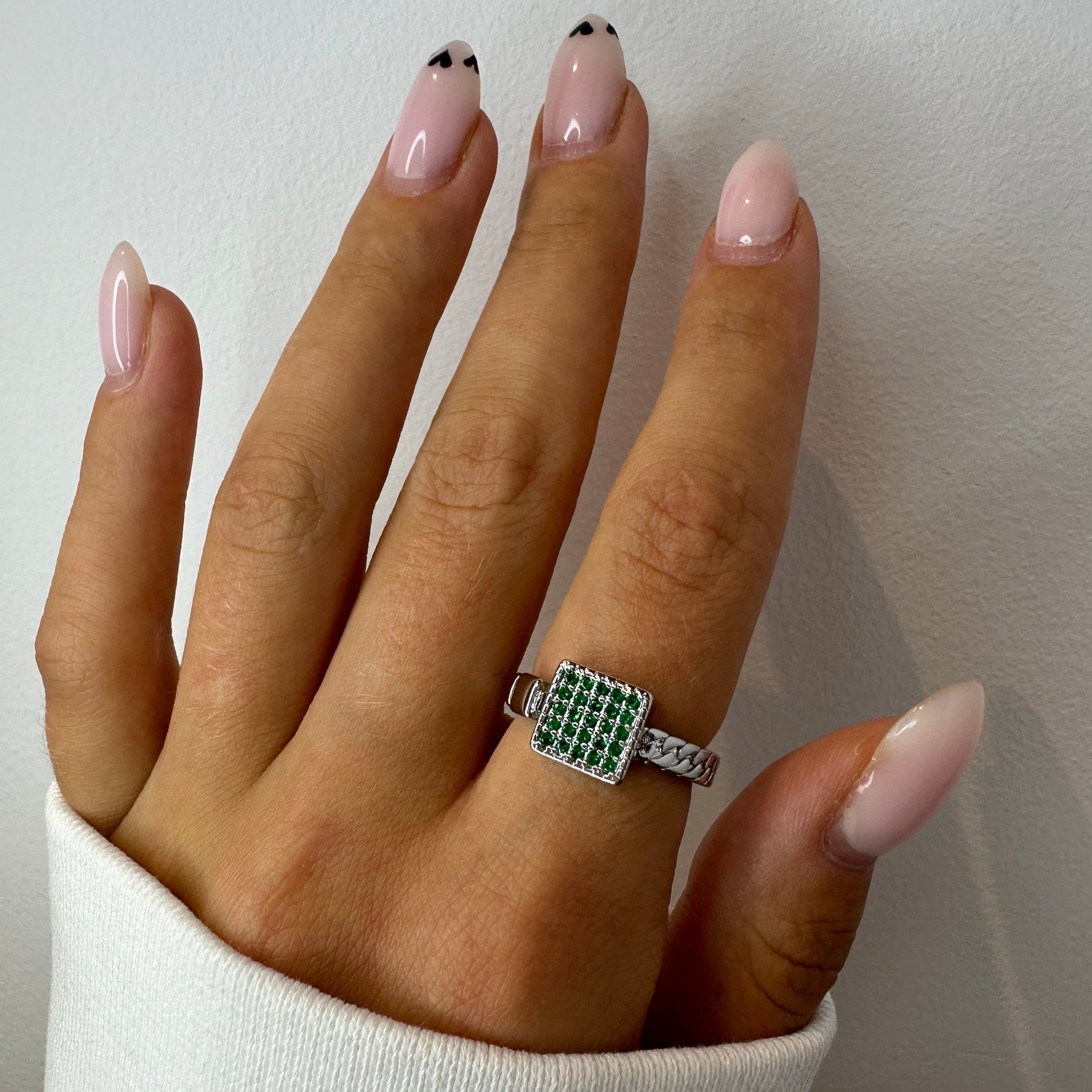 Emerald Gemstone Silver RIng