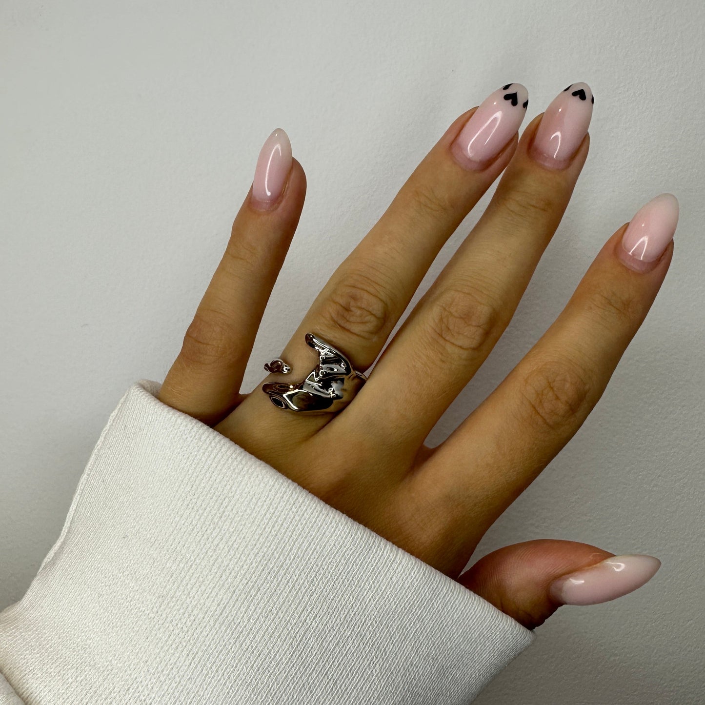 Silver Geometric Adjustable Ring for Women