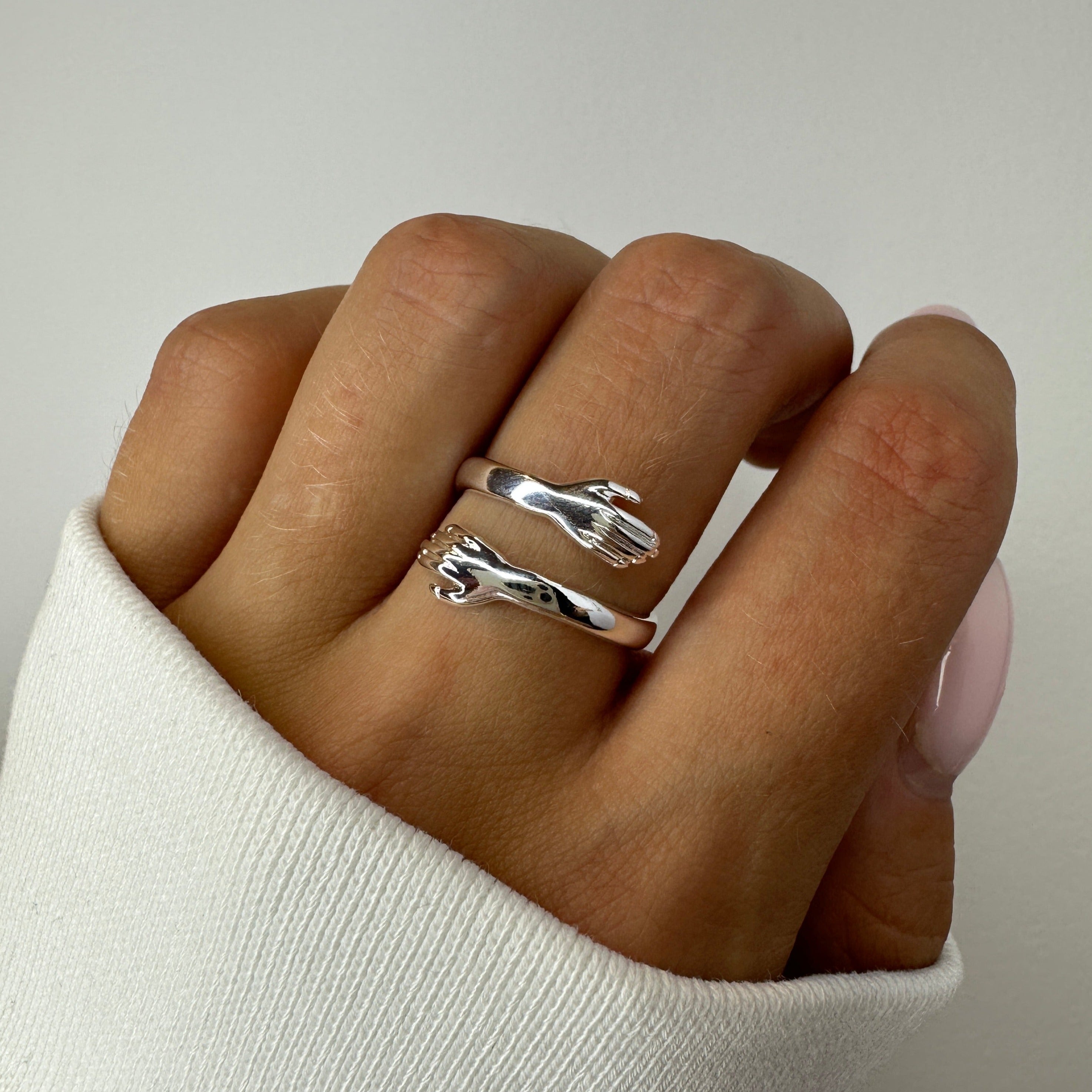 Hug silver ring Clearance