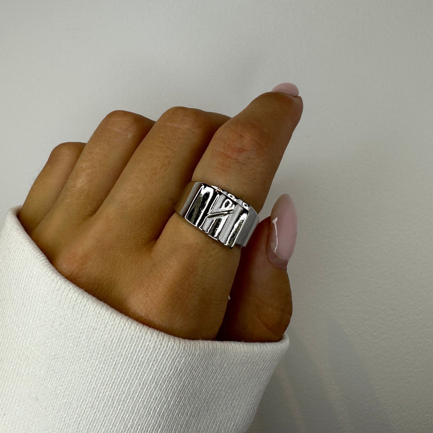 Chunky Silver Ring Set