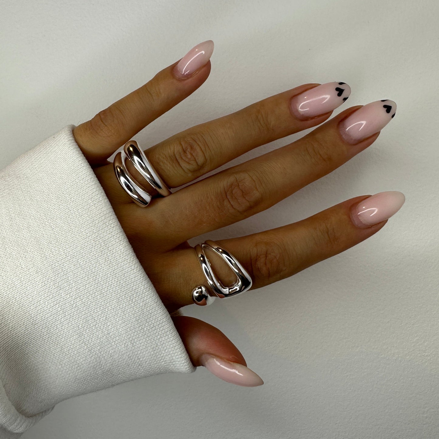Geometric Irregular Silver Rings
