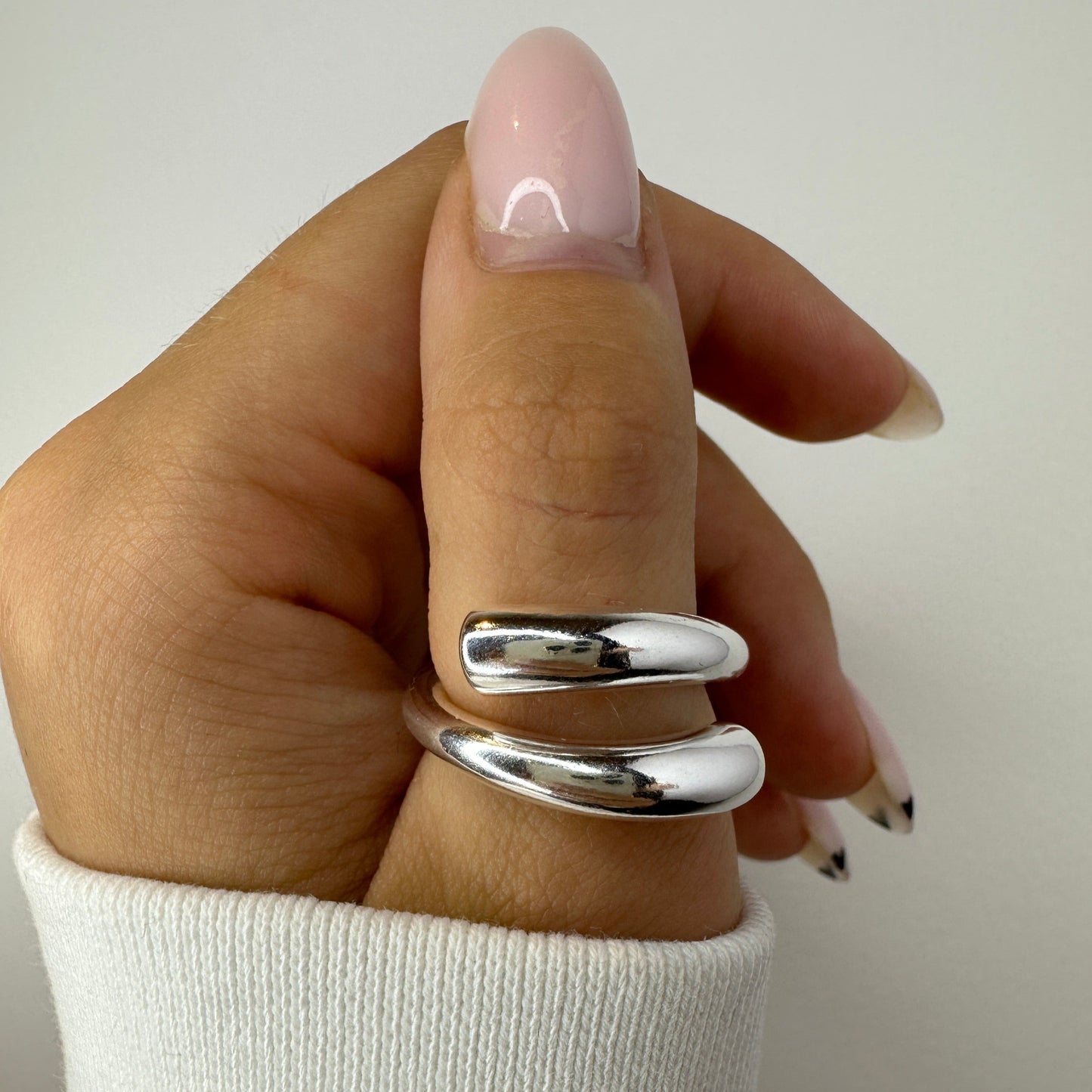 Geometric Irregular Silver Rings