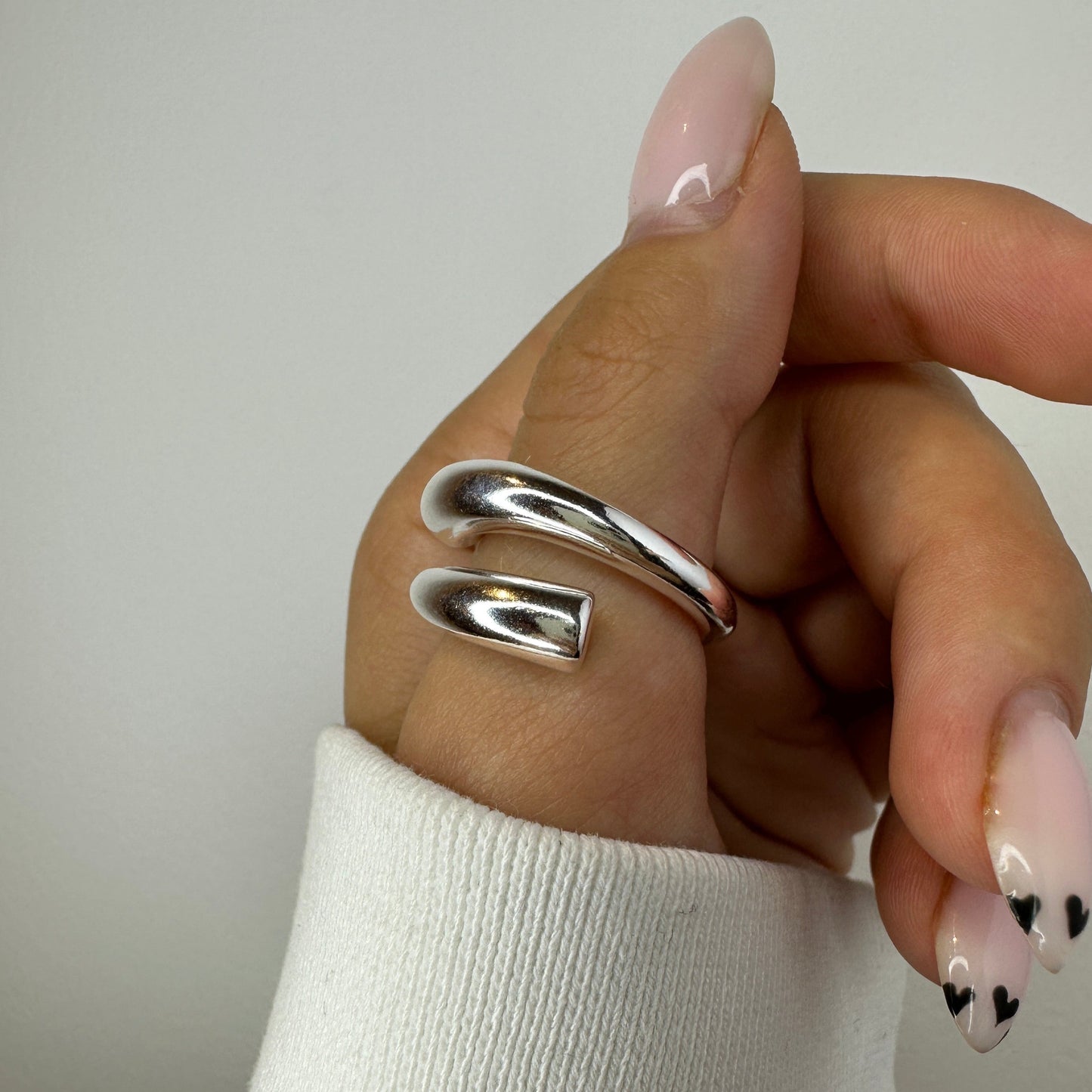 Geometric Irregular Silver Rings