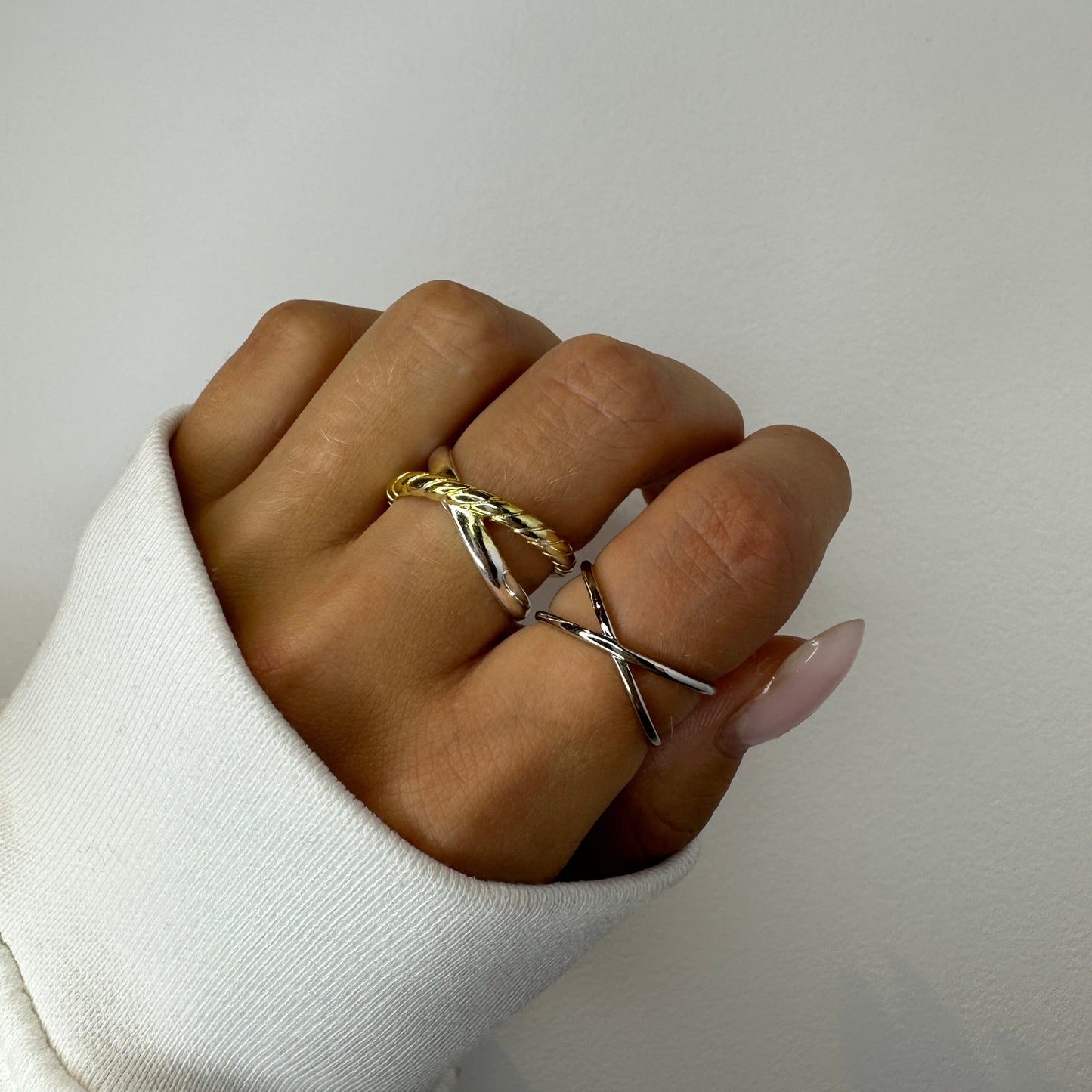 Silver Criss Cross Ring