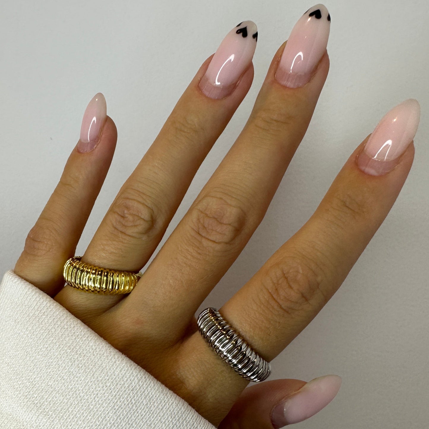 Silver and Gold Chunky Dainty Ring