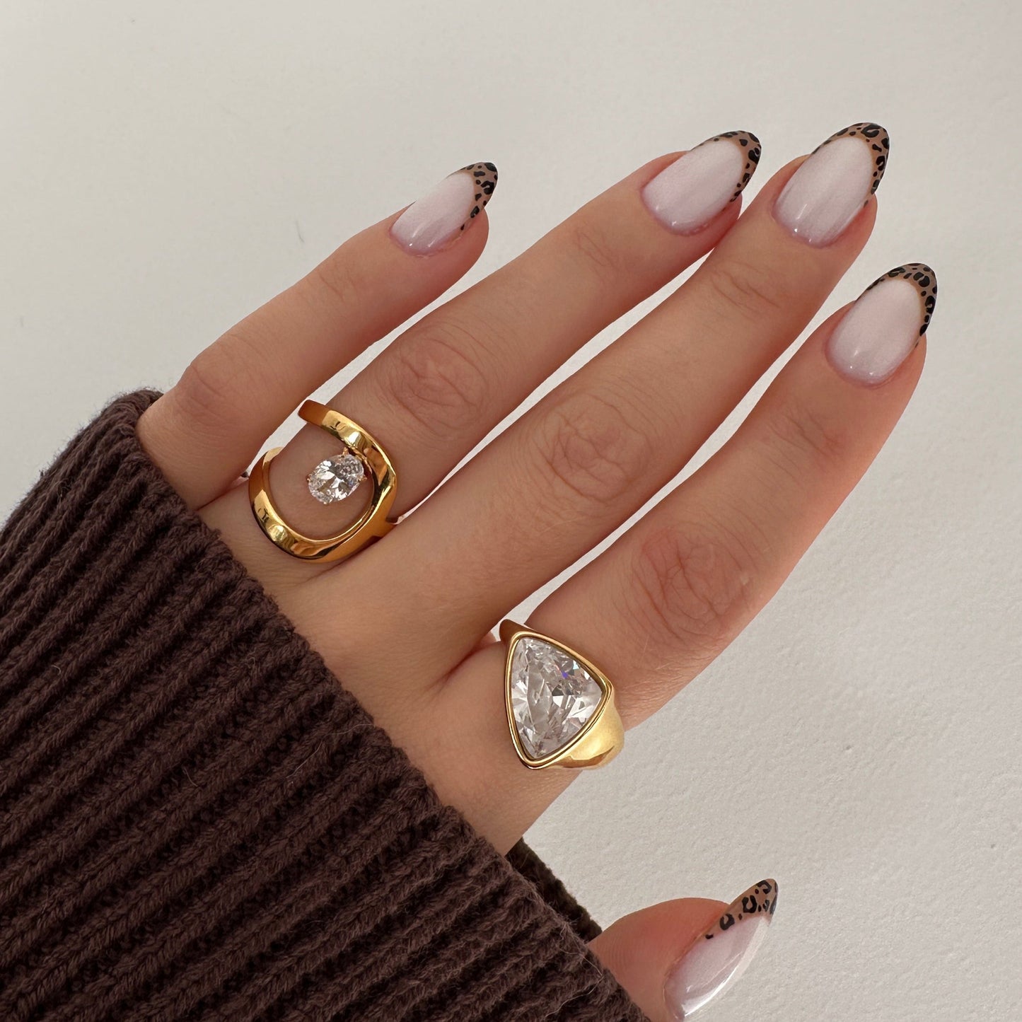 Crystal 18k Gold Rings