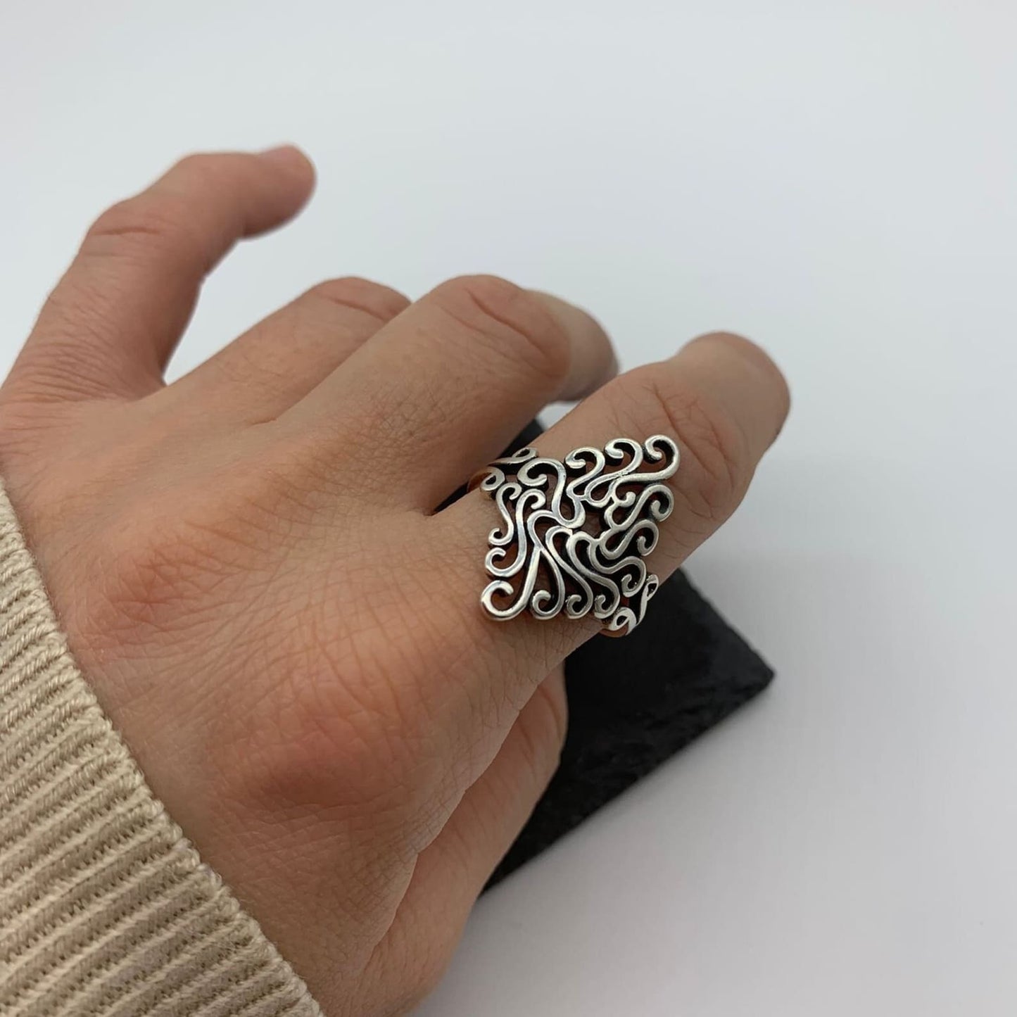 Filigree Silver Ring