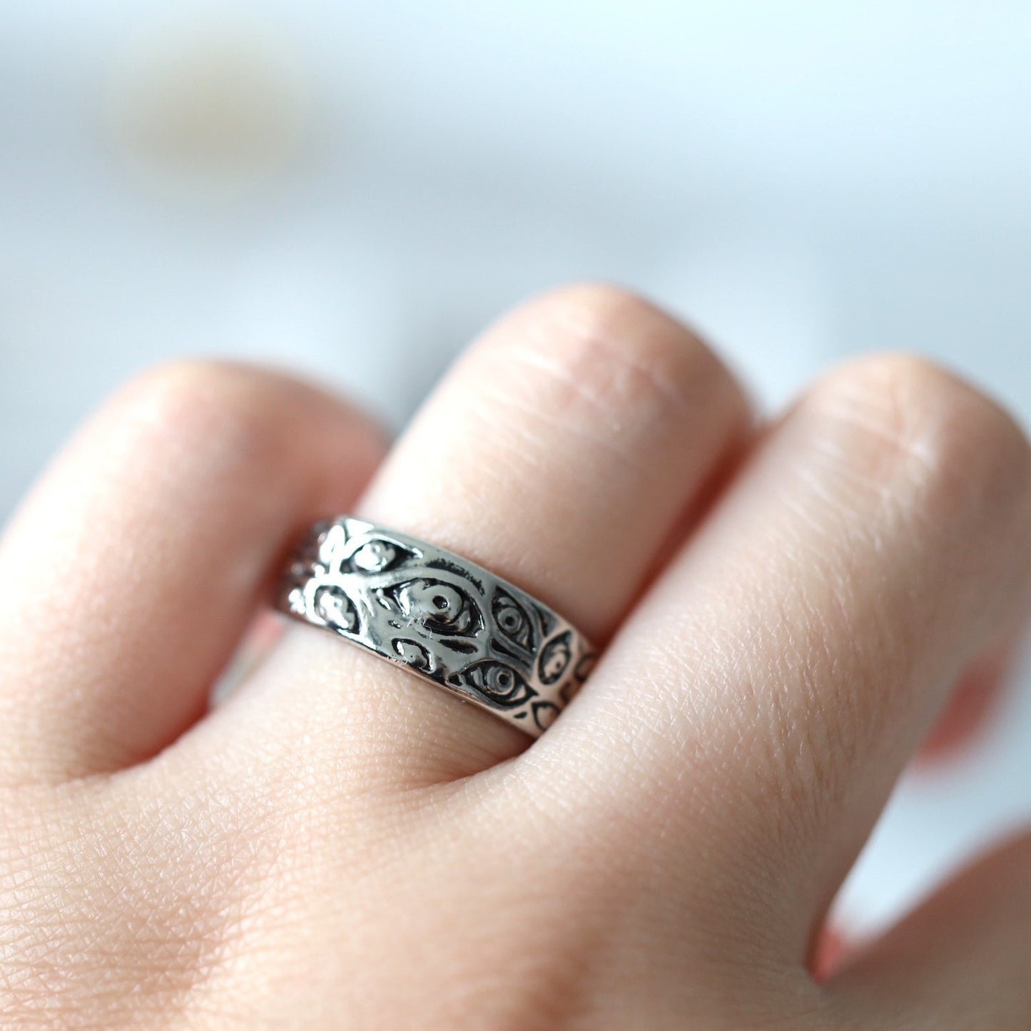 Infinity Eye Chunky Silver Ring