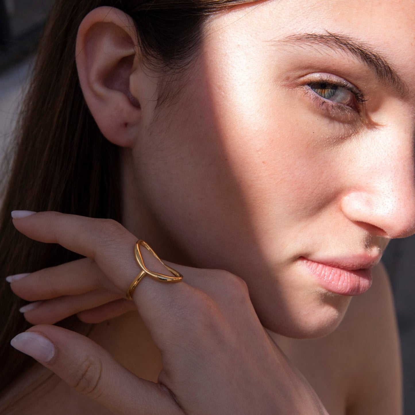 Oval Gold Plated Ring