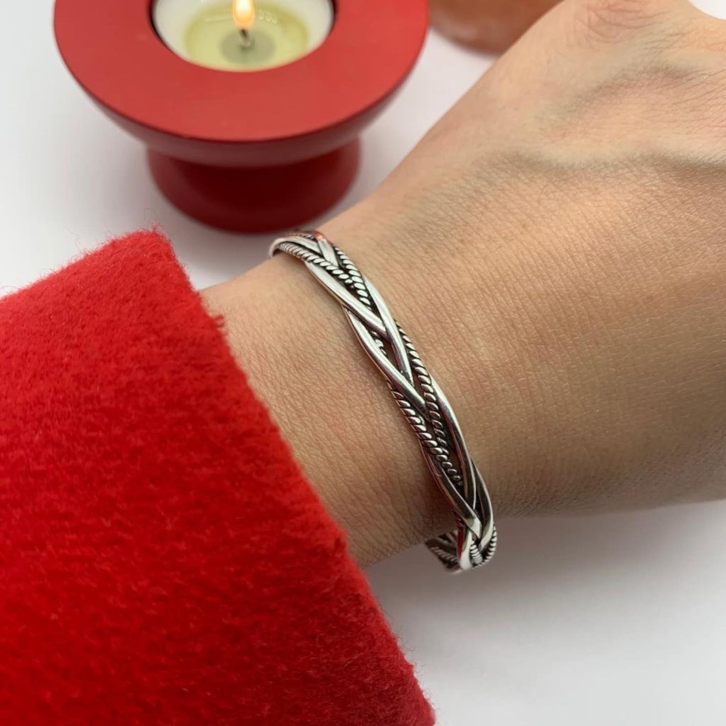 Silver Evana Bangle