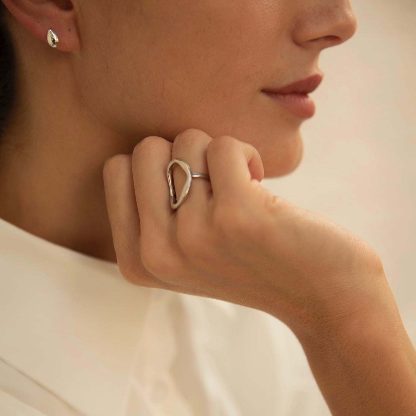 Sterling Silver Oval Ring