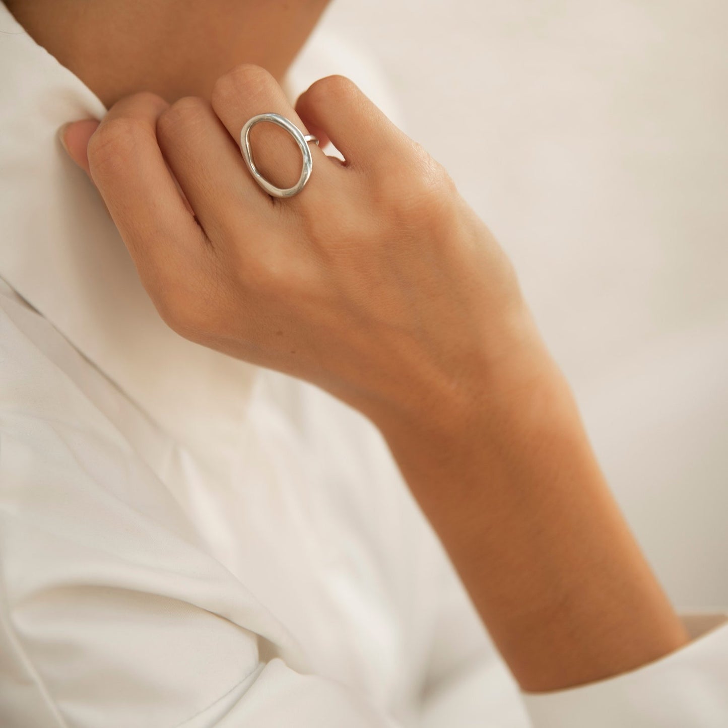 Sterling Silver Oval Ring