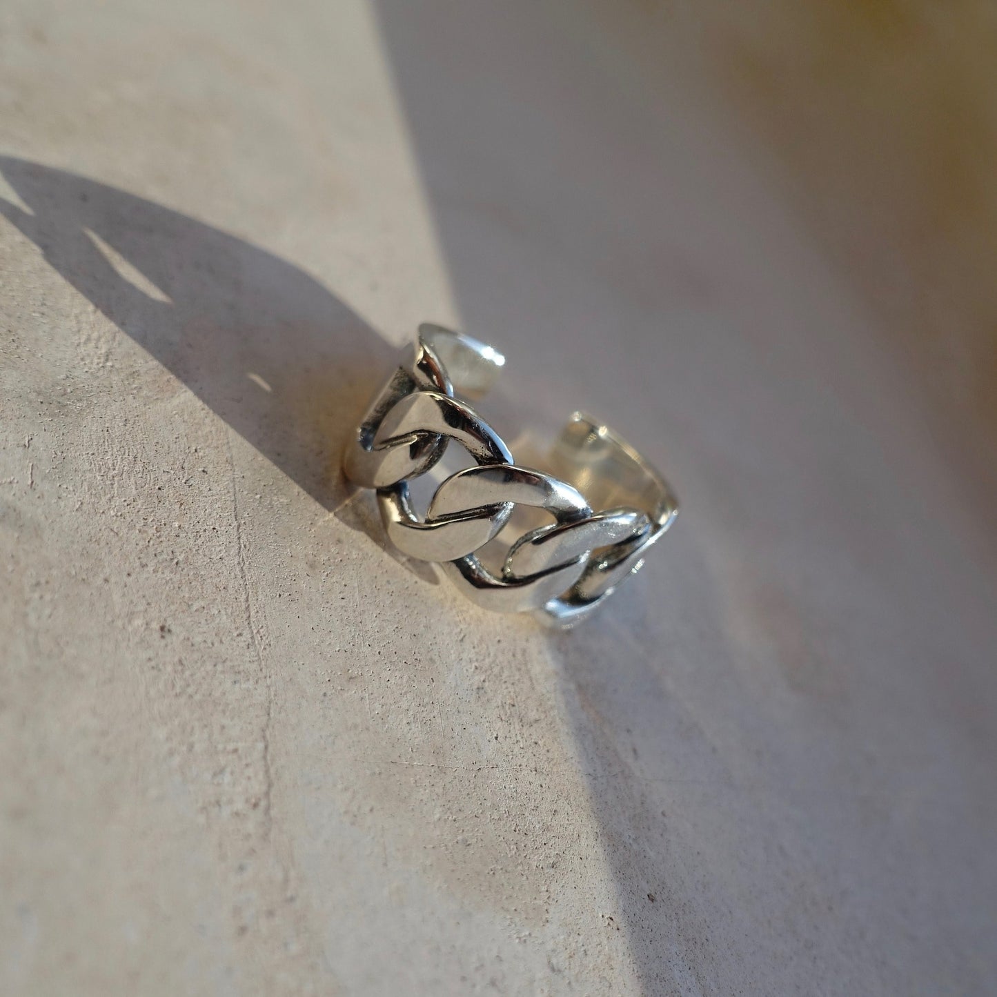 Cuban Chain Silver Ring