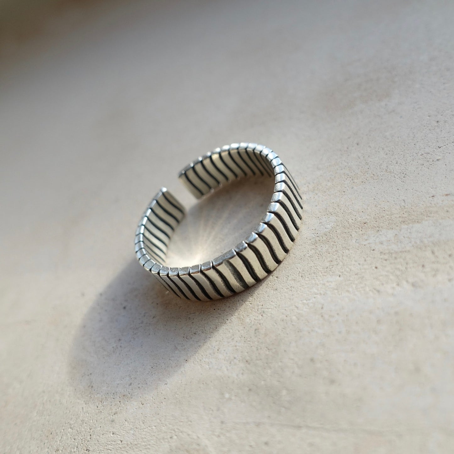 Silver Hammered Ring