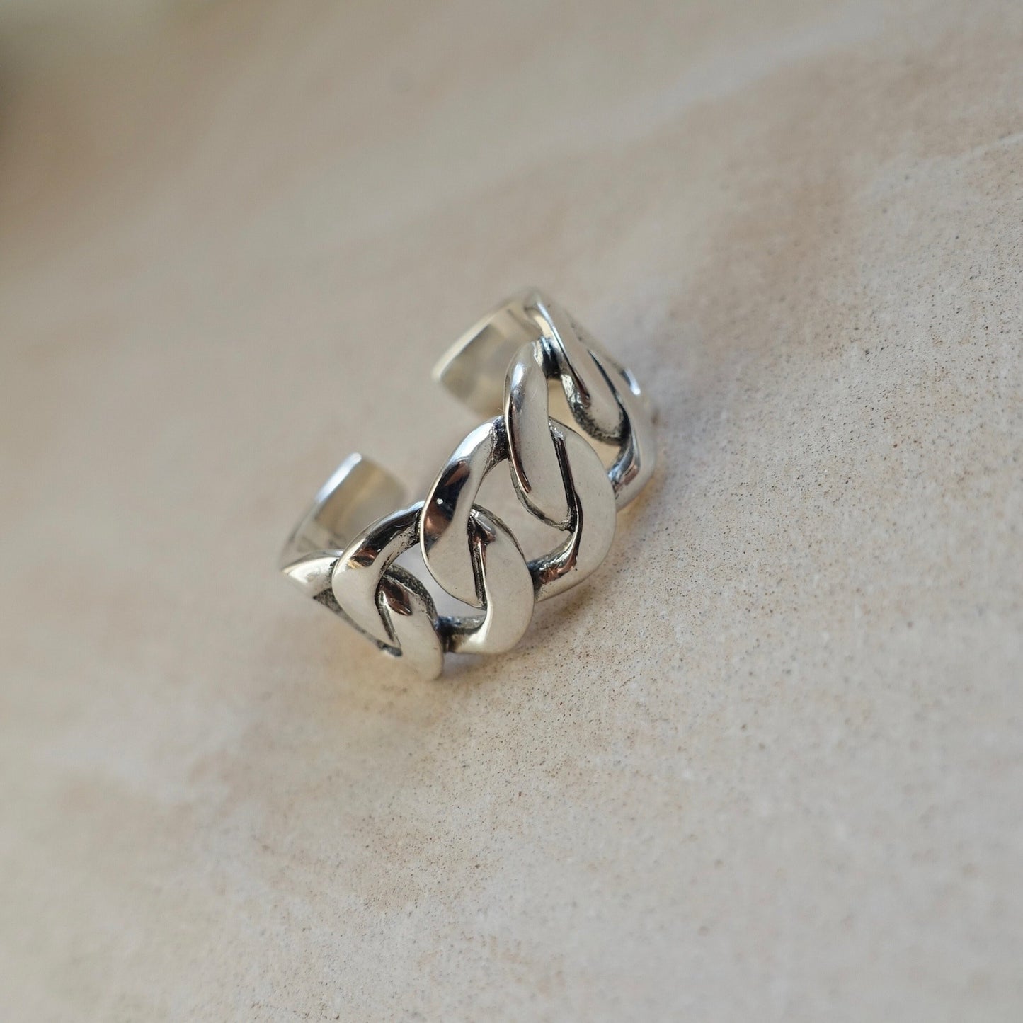 Cuban Chain Silver Ring