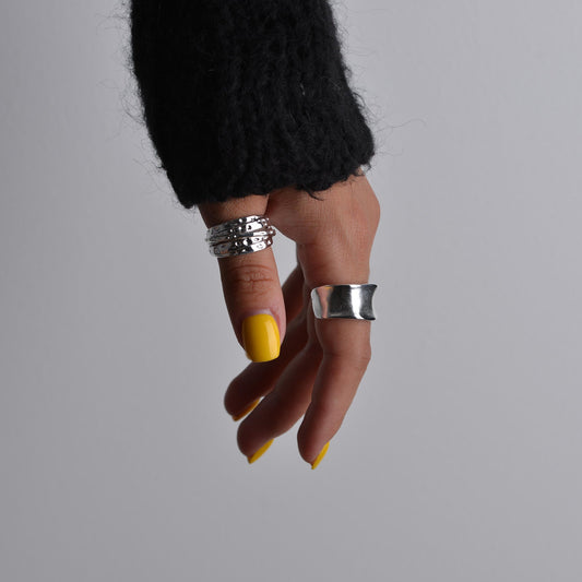 Dainty Chunky Ring set