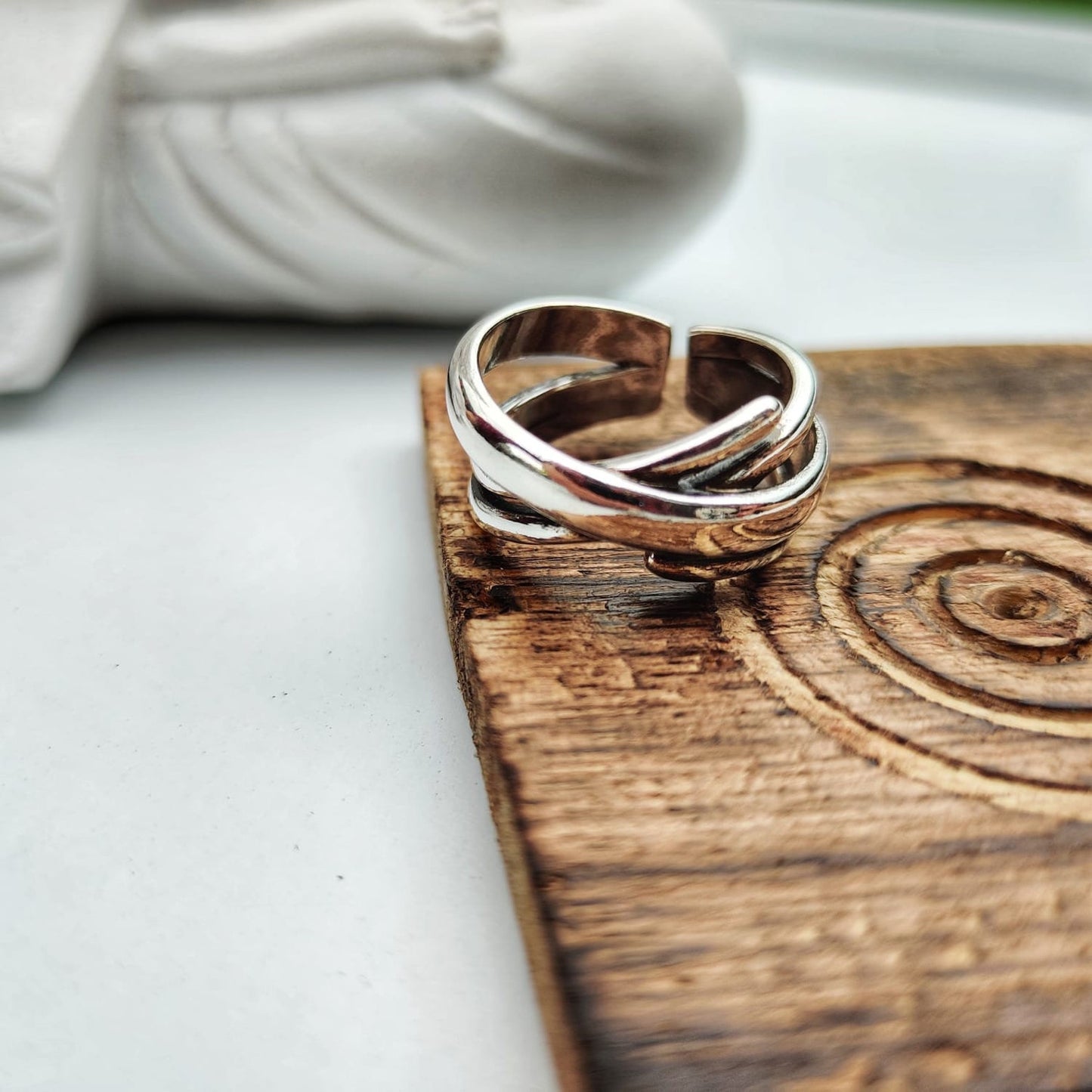 Sterling Silver Double Layer Ring