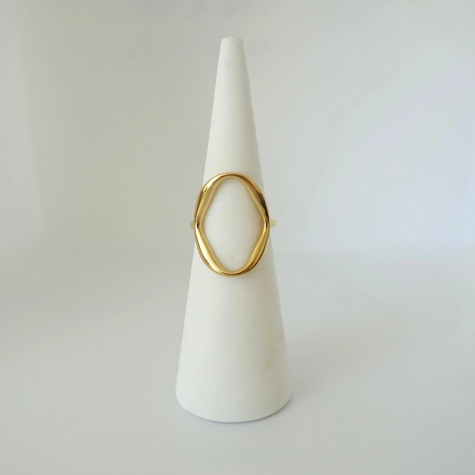 Gold oval ring