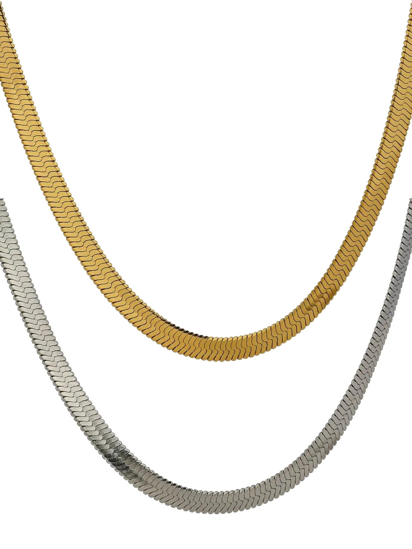 Silver And Gold Snake Chain