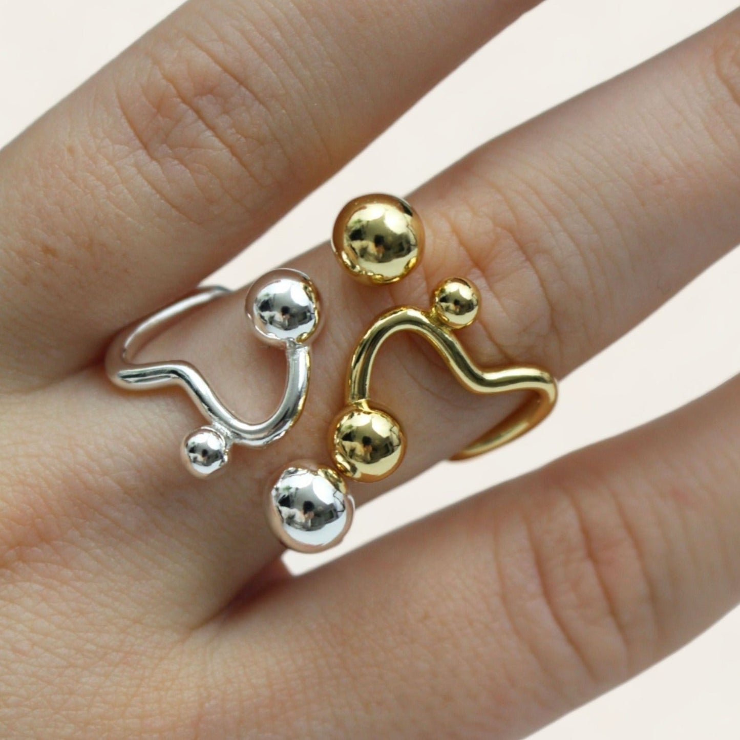 Irregular Bubble Metal Ring