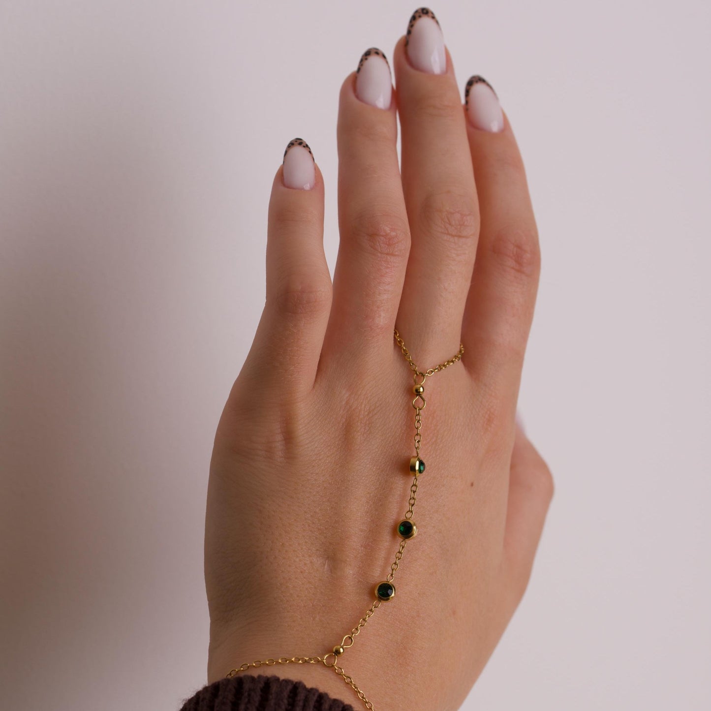 18k Gold Chain Ring Bracelet