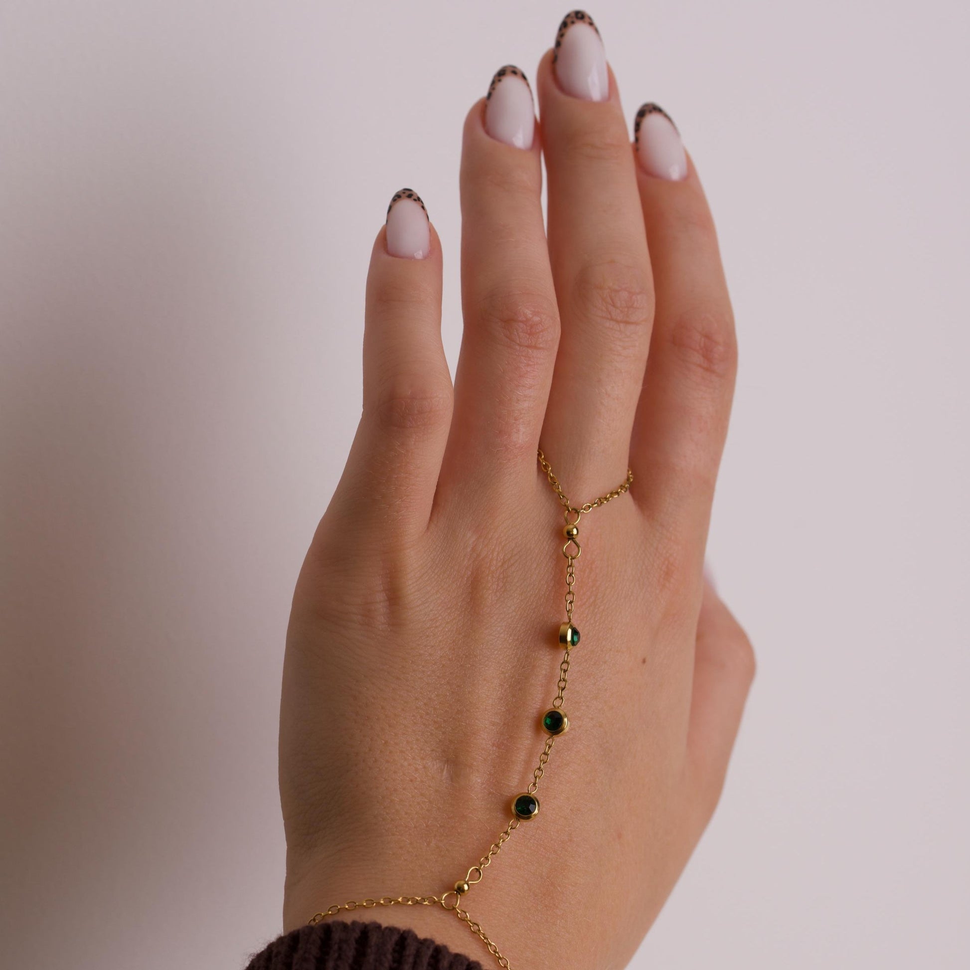 18k Gold Chain Ring Bracelet