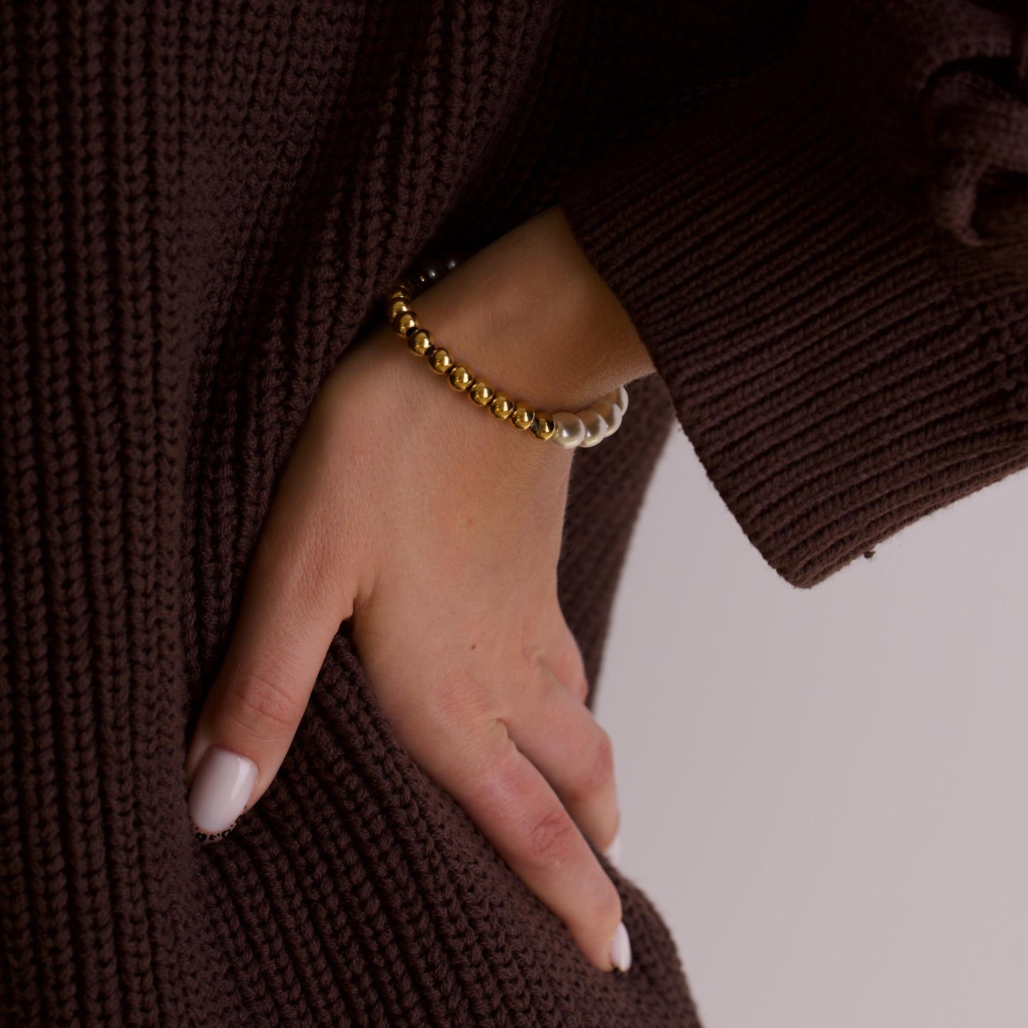 18k Gold Natural Pearl Bracelet