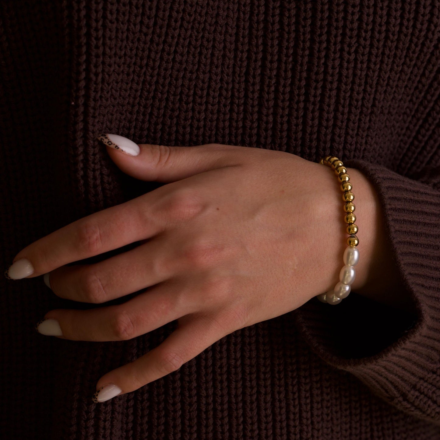 18k Gold Natural Pearl Bracelet