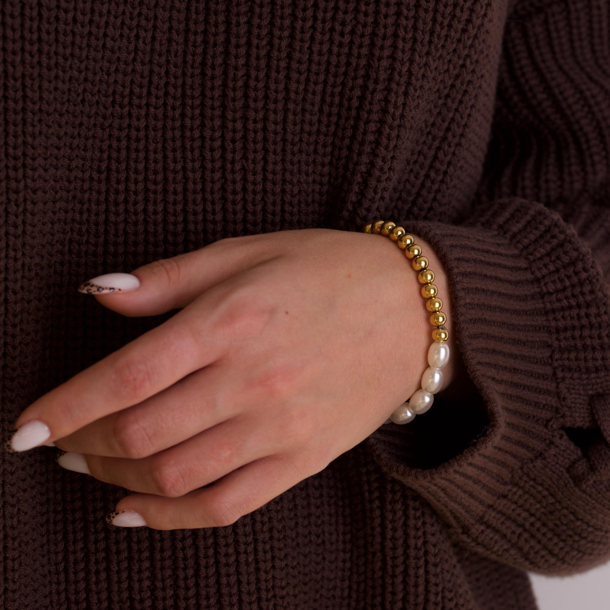 18k Gold Natural Pearl Bracelet