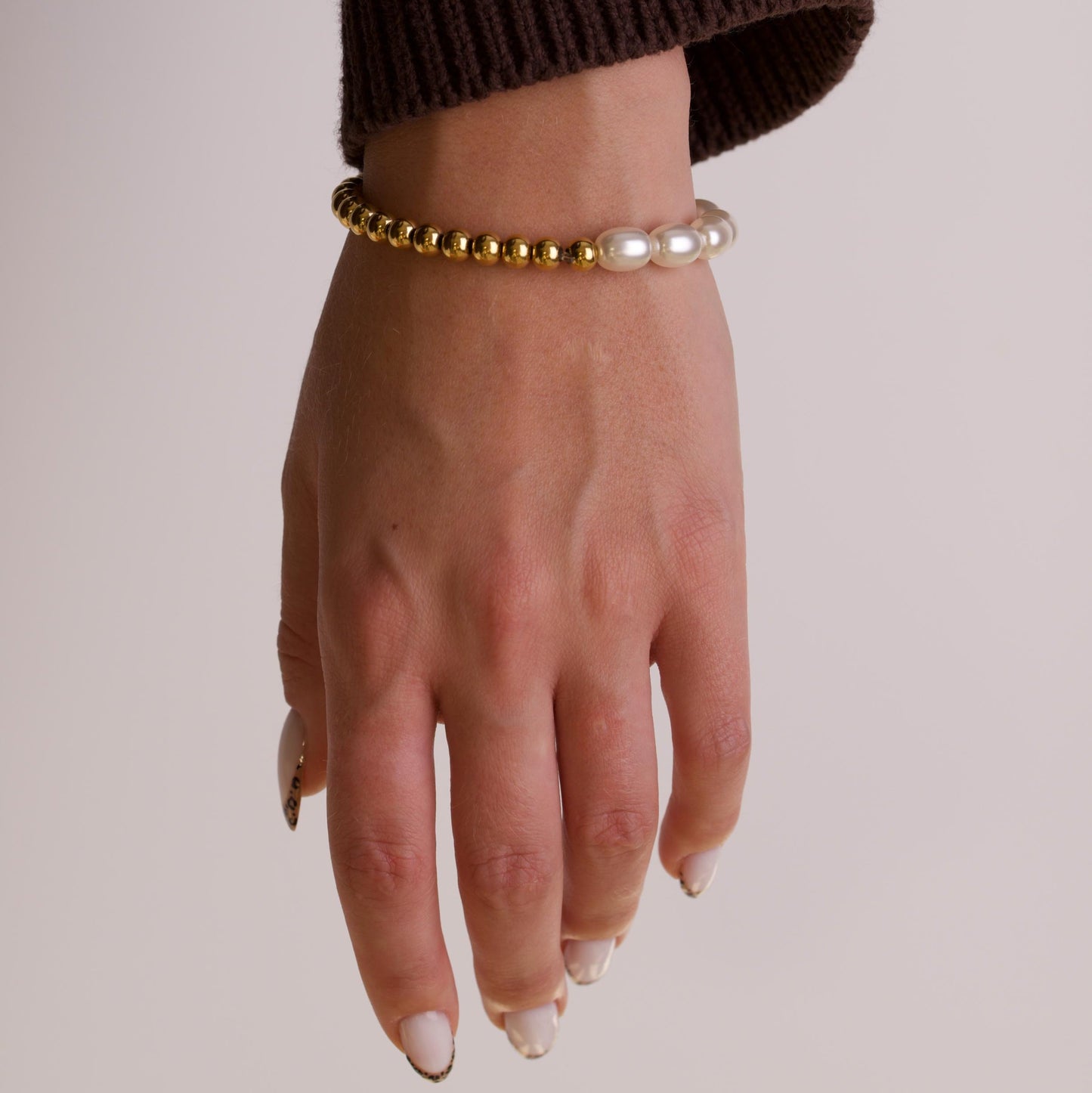 18k Gold Natural Pearl Bracelet