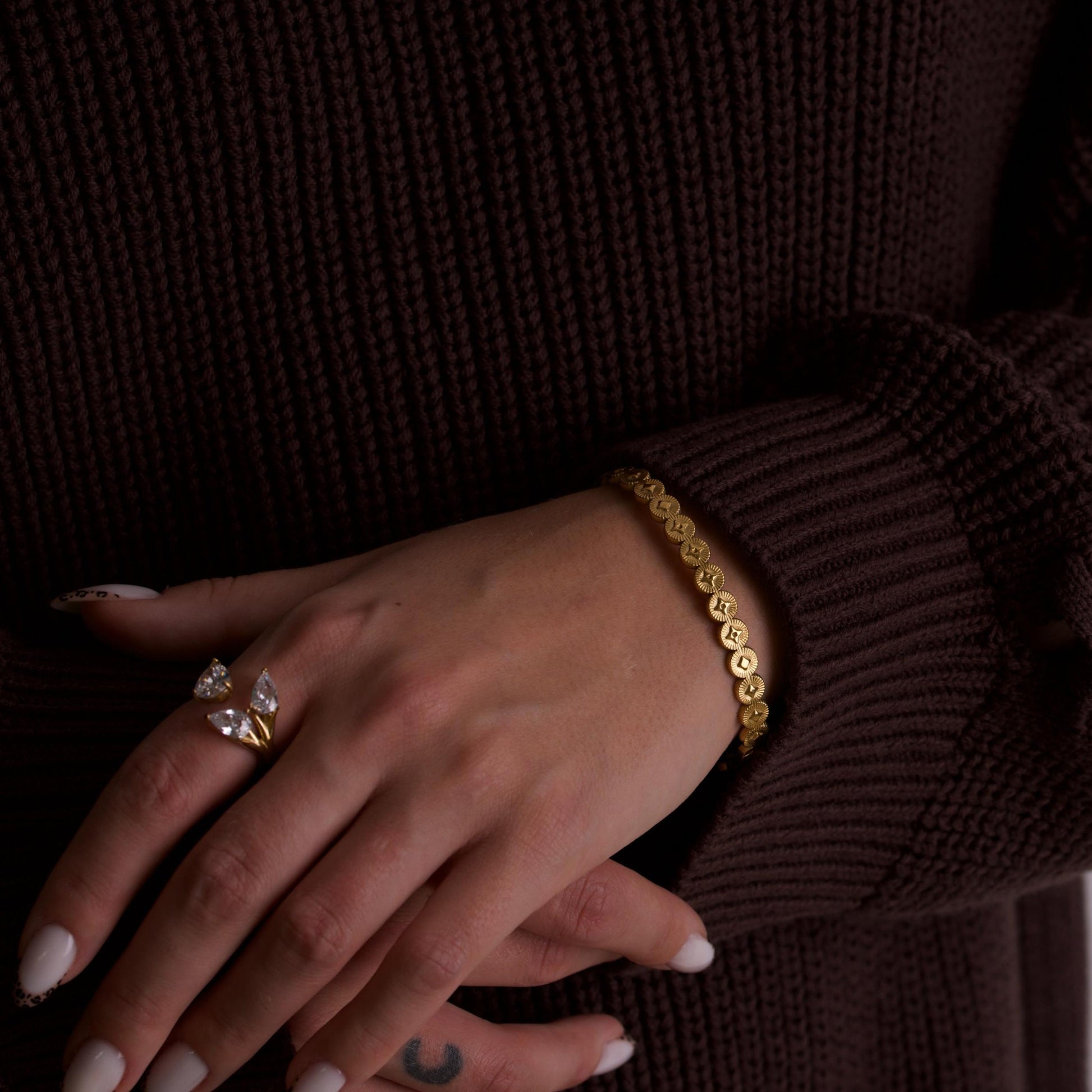 18k Gold Stainless Steel Bangle