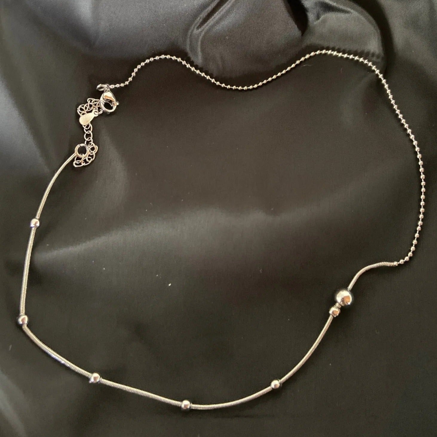 Silver Plated Natular Pearl Necklace