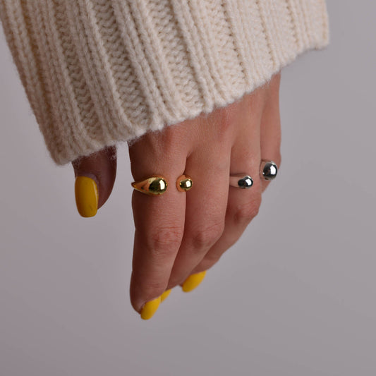 Adjustable Gold & Silver Ring