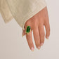 Aurora Green Emerald Ring