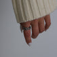 Braided Silver Chain Ring