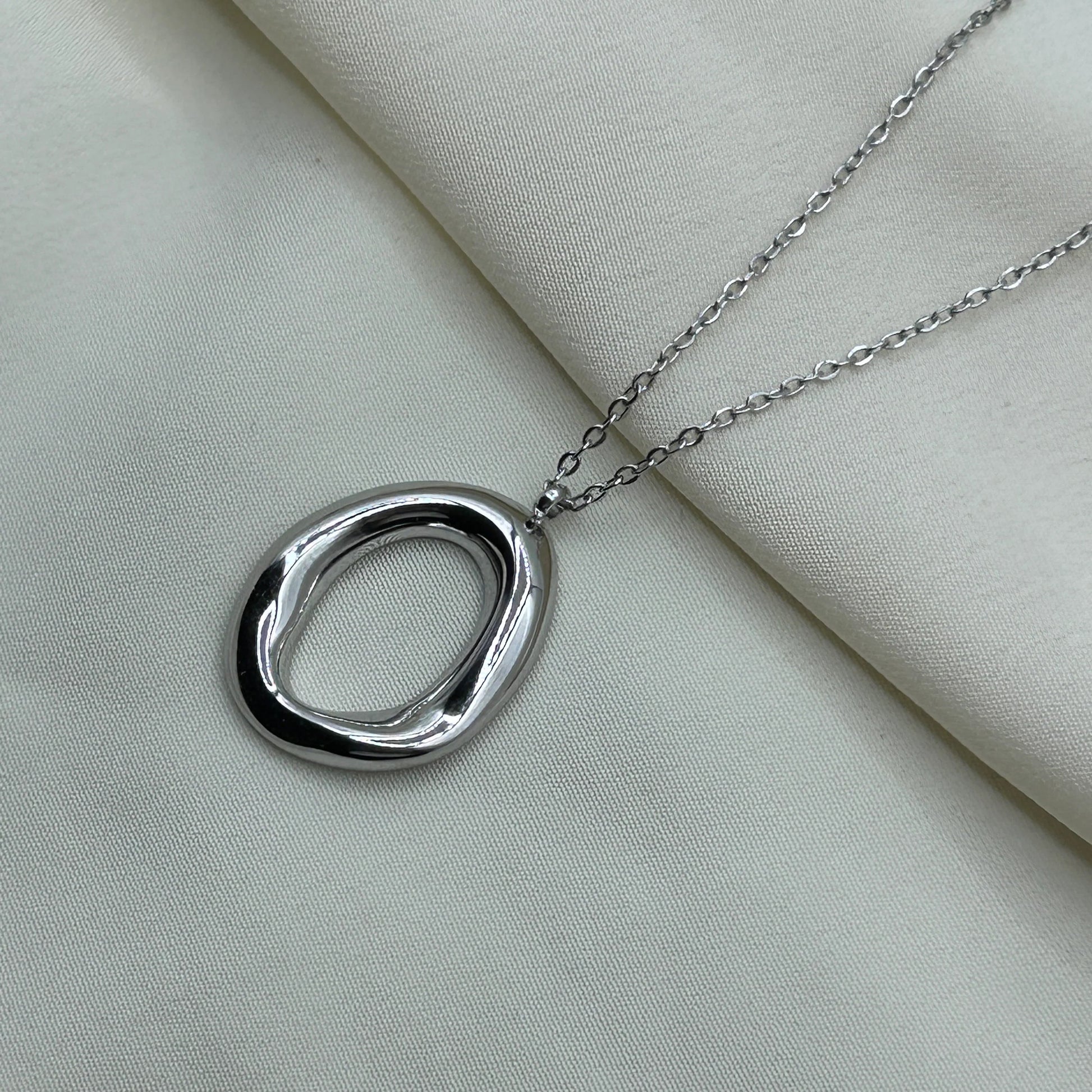 Circle Silver Necklace