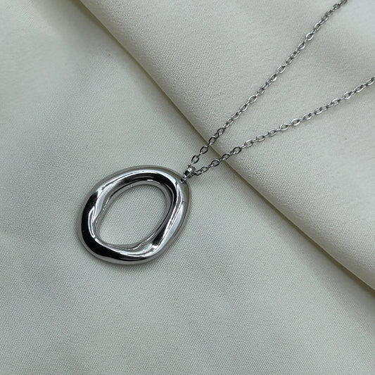 Circle Silver Necklace