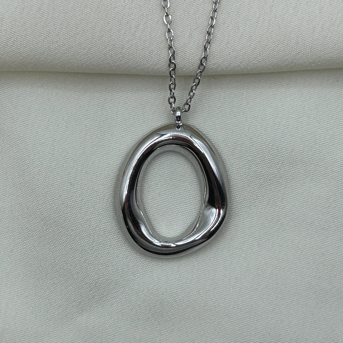 Circle Silver Necklace