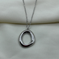 Circle Silver Necklace